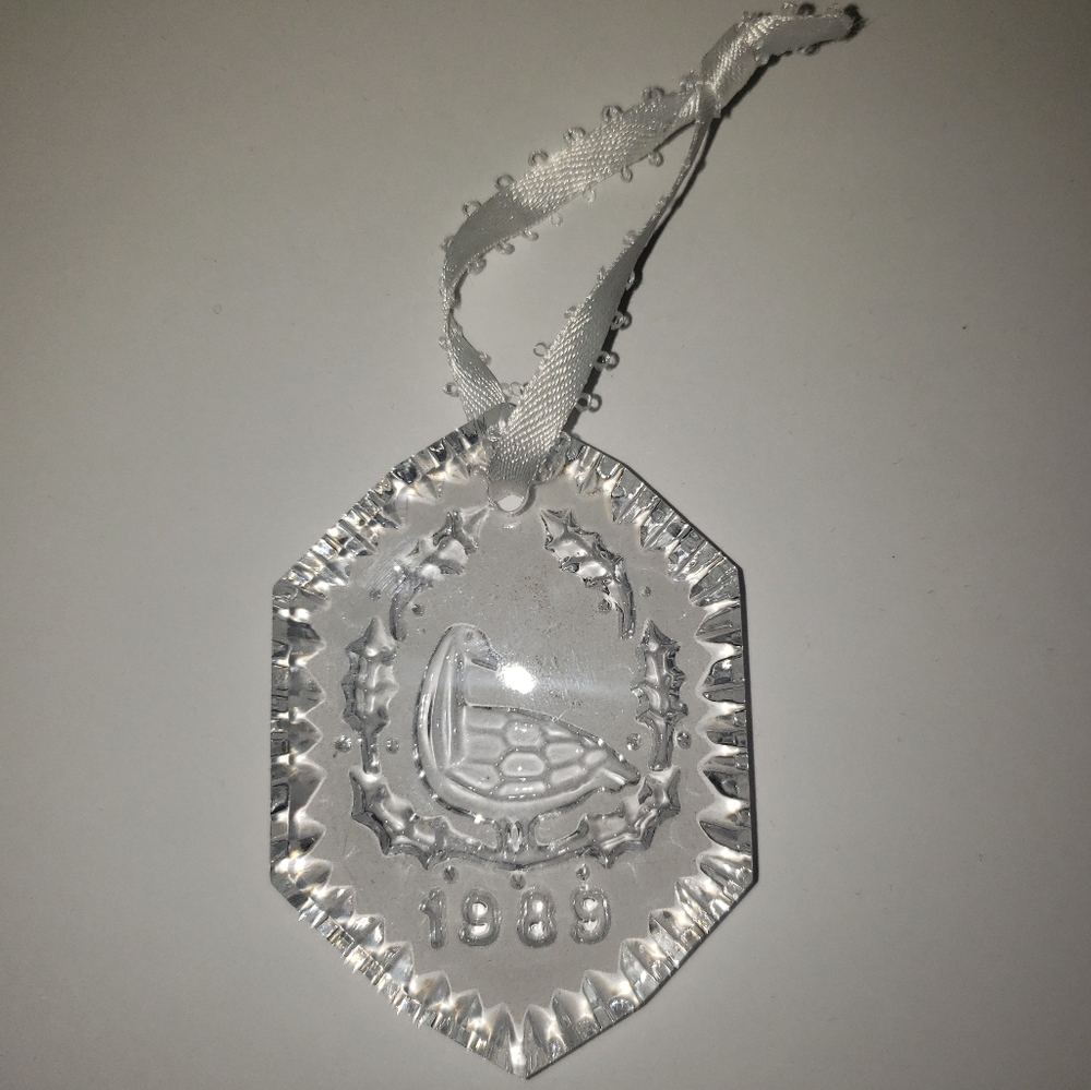 Vintage Waterford Crystal Christmas Ornament, 1989